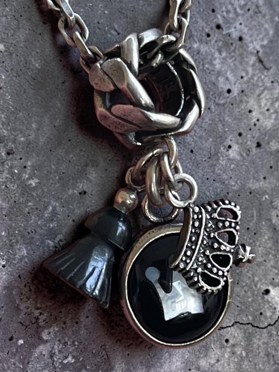 Diesel Jewelry - Diesel Successful Living Sterling Silver Multi Charm Necklace